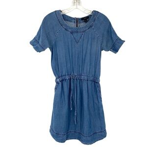 J. Crew Chambray Short Raglan Sleeve Mini Dress